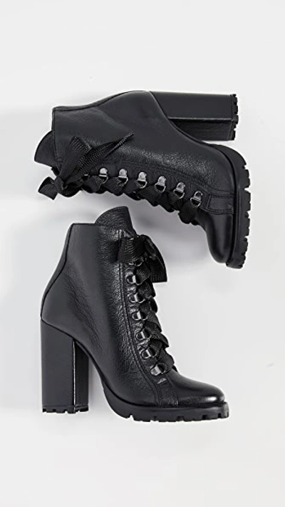 Shop Schutz Zhara Lug Sole Boots In Black