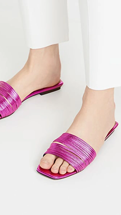 Shop Souliers Martinez Sandia 10mm Sandals In Pink Metal