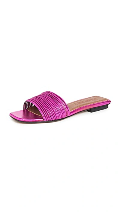 Shop Souliers Martinez Sandia 10mm Sandals In Pink Metal