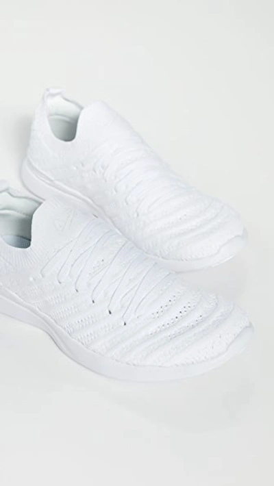 Shop Apl Athletic Propulsion Labs Techloom Wave Sneakers White/white