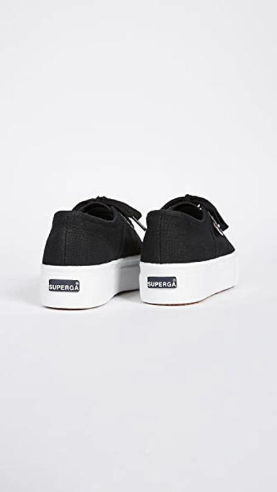 Shop Superga 2790 Acotw Platform Sneakers In Black/white