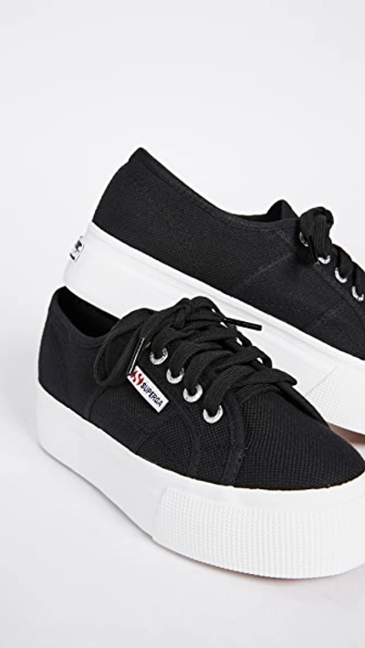 Shop Superga 2790 Acotw Platform Sneakers In Black/white