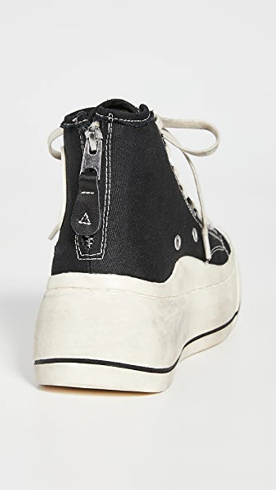 R13 Black Kurt High Top Sneakers In Black
