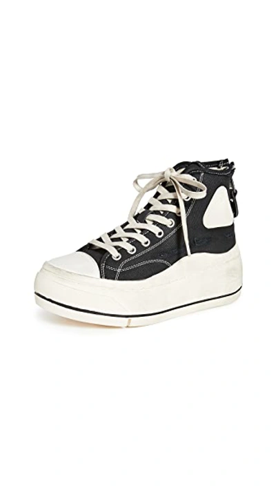 R13 Black Kurt High Top Sneakers In Black