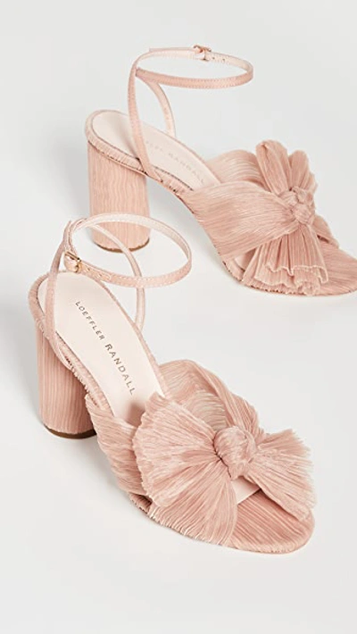 Shop Loeffler Randall Camellia Pleated Bow Heel With Ankle Strap Beauty