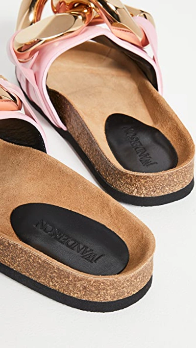 Jw Anderson Chain-embellished Leather Slides