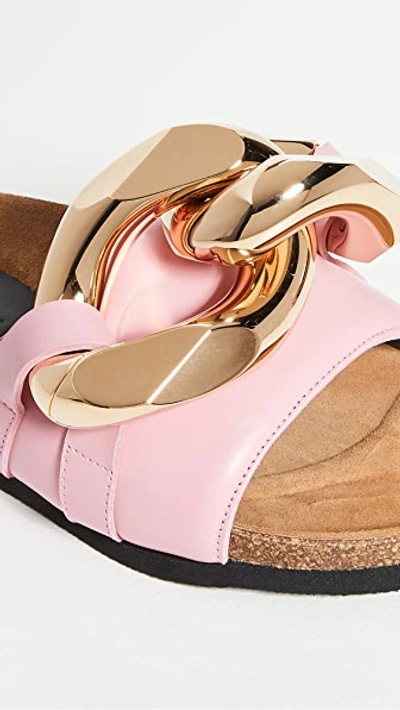 Jw Anderson Chain-embellished Leather Slides