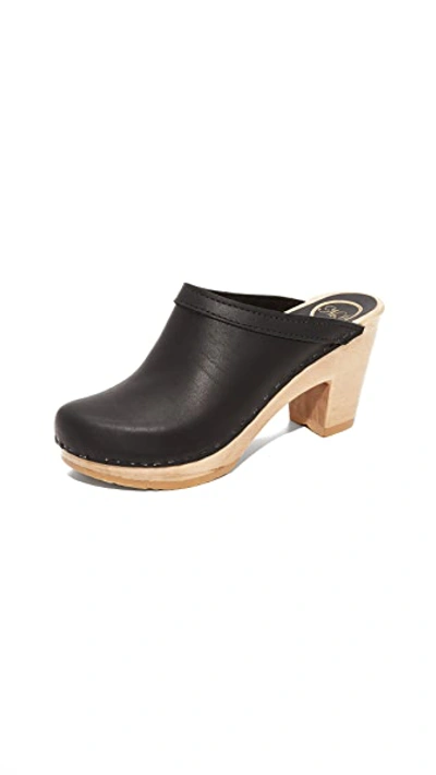 Shop No.6 Old School High Heel Clogs Black