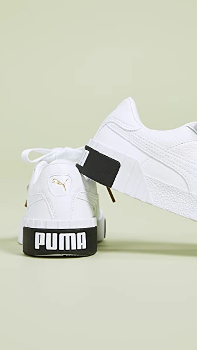 Shop Puma Cali Fashion Sneakers In  White/ White