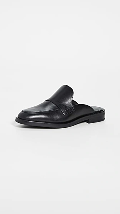 3.1 Phillip Lim Black Alexa Loafer Mules In Black