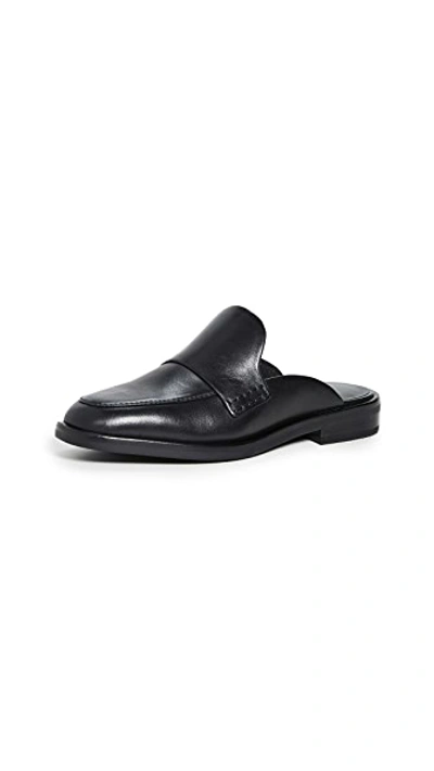 3.1 Phillip Lim Black Alexa Loafer Mules In Black