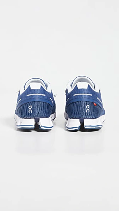 On Women's Cloud Low Top Running Sneakers In Denim/white