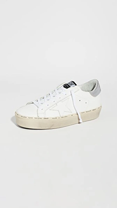 Shop Golden Goose Hi Star Sneakers White/silver