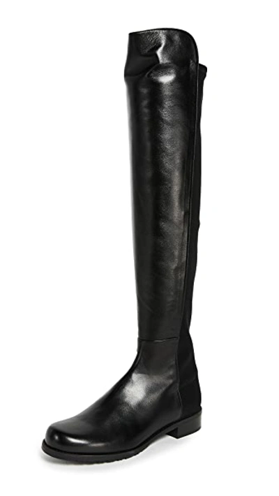 Shop Stuart Weitzman 5050 Flat Boots Black 10