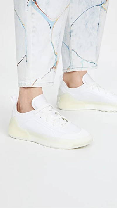 Shop Adidas By Stella Mccartney Asmc Treino Sneakers Ftwwht/ftwwht/ftwwht