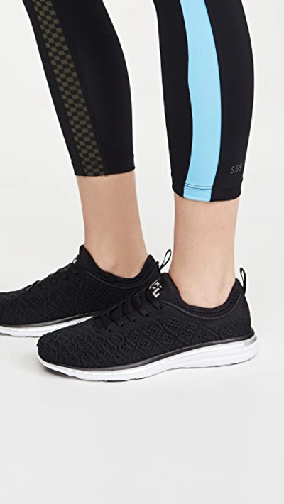 Apl Athletic Propulsion Labs Techloom Phantom 3d Mesh And Neoprene Sneakers In Black/metallic Silver