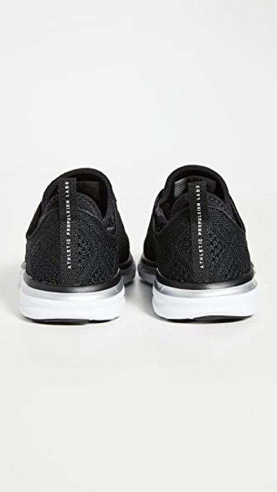 Apl Athletic Propulsion Labs Techloom Phantom 3d Mesh And Neoprene Sneakers In Black/metallic Silver