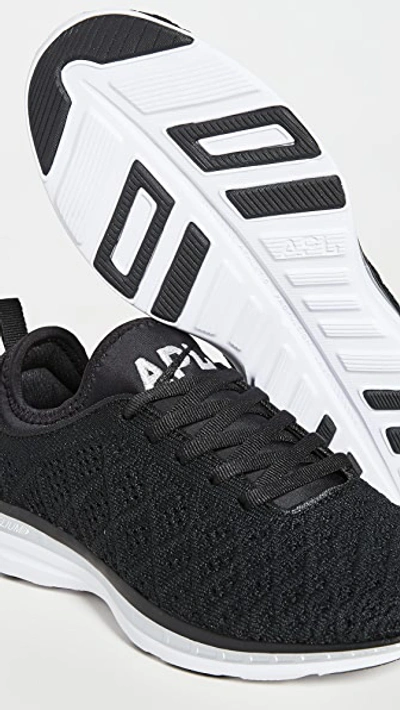 Apl Athletic Propulsion Labs Techloom Phantom 3d Mesh And Neoprene Sneakers In Black/metallic Silver