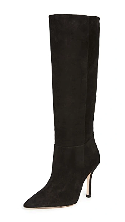 Shop Larroude Kate To The Knee Boots Black