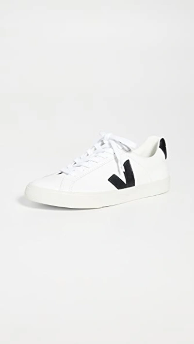 Shop Veja Esplar Logo Sneakers Extra White/black