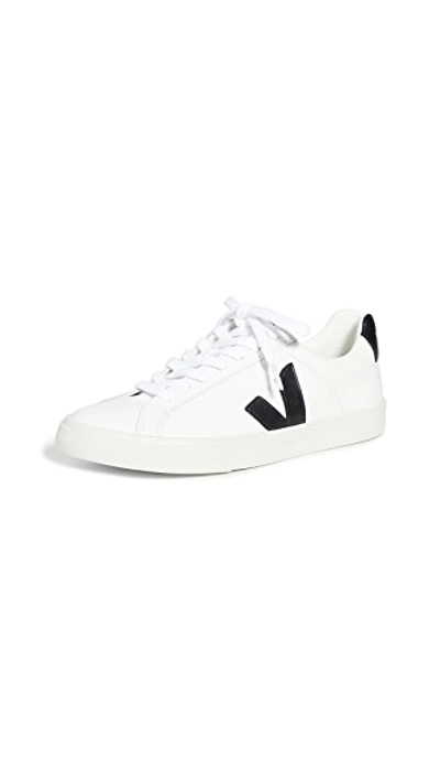 Shop Veja Esplar Logo Sneakers Extra White/black