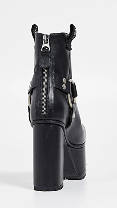 Shop R13 Ankle Harness Platform Boots In Black