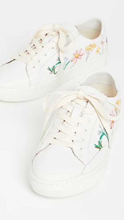 Shop Soludos Pressed Flora Ibiza Sneakers In White