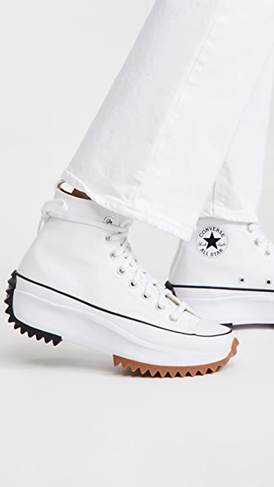 Shop Converse Run Star Hike Hightop Sneakers In White/black/gum