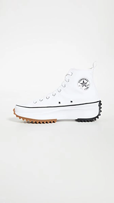 Shop Converse Run Star Hike Hightop Sneakers In White/black/gum