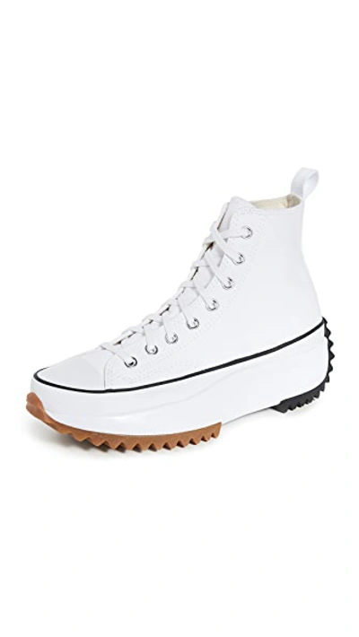 Shop Converse Run Star Hike Hightop Sneakers In White/black/gum