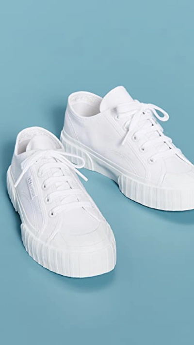 Shop Superga 2630 Cotu Laceup Sneakers In Total White