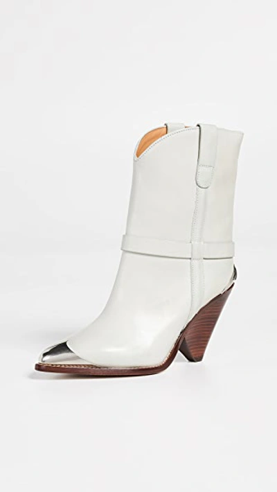 Shop Isabel Marant Lamsy Boots In Chalk