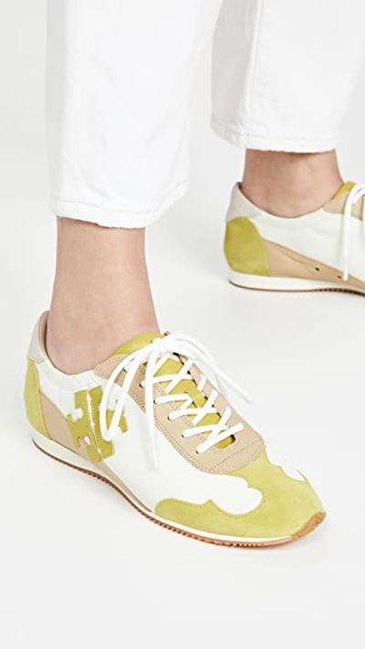 Shop Tory Burch Tory Sneakers In New Ivory/yellow