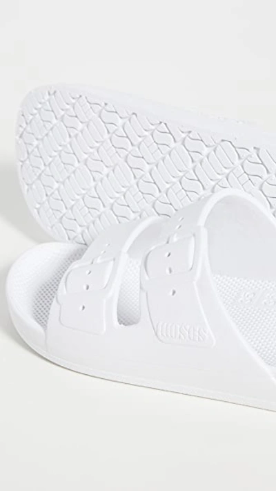 Freedom Moses White Moses Two Band Slide In White