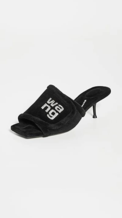 Shop Alexander Wang Jessie Padded Logo Sandals