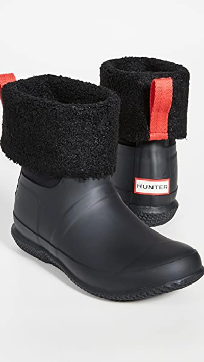 Shop Hunter Original Roll Top Sherpa Boots Black