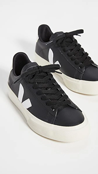 Veja Campo Easy Two-tone Leather Sneakers In Black | ModeSens