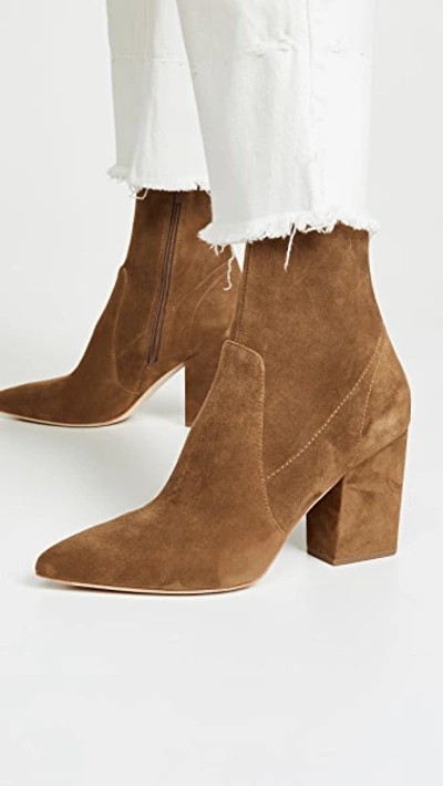 Loeffler Randall Isla Slim Ankle Booties In Cacao