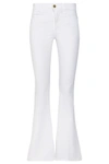 Frame Le Forever Karlie Flare High-rise Jeans In White
