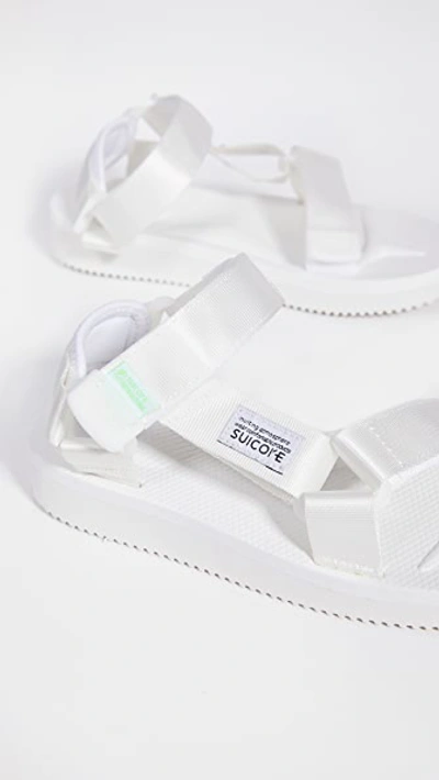 Shop Suicoke Depa-cab Sandals In White
