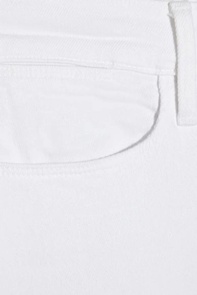 Shop Frame Le Forever Karlie Flare High-rise Jeans In White