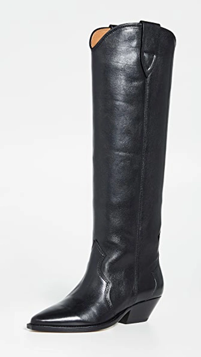 Isabel Marant Marant Denvee 40mm Knee High Boots In Black