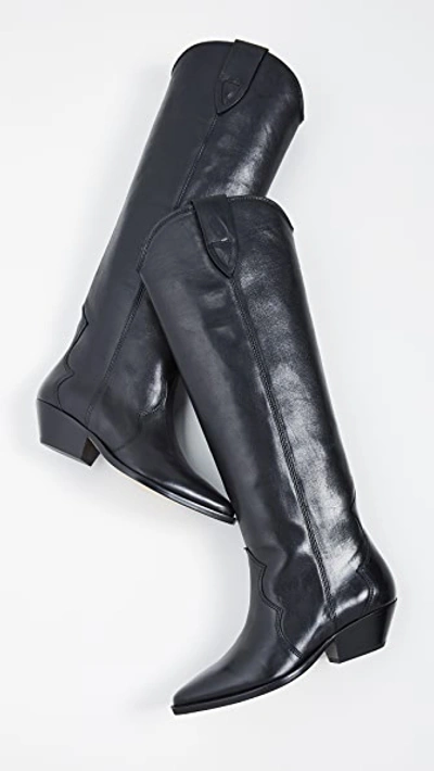 Isabel Marant Marant Denvee 40mm Knee High Boots In Black