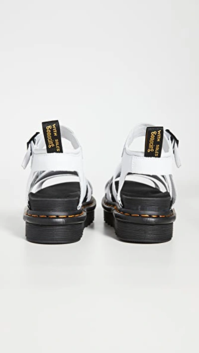Dr. Martens' Blaire Hydro Leather Strap Sandals In White In White Hydro