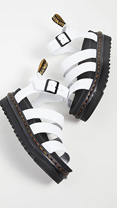 Dr. Martens' Blaire Hydro Leather Strap Sandals In White In White Hydro