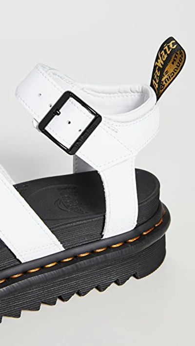 Dr. Martens' Blaire Hydro Leather Strap Sandals In White In White Hydro