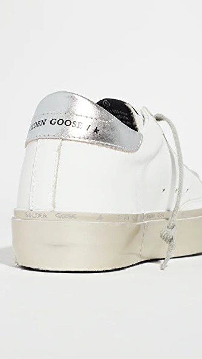 Shop Golden Goose Hi Star Sneakers In White/pink Pastel/silver/gold