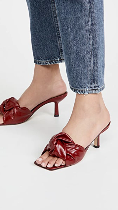 Shop By Far Lana Sandals In Bordeaux