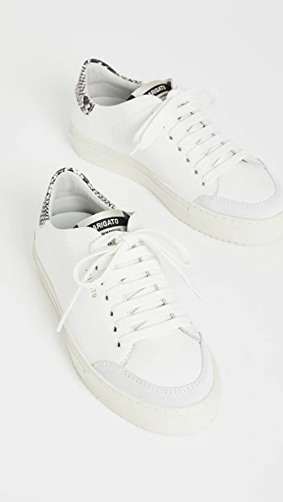 Shop Axel Arigato Clean 90 Triple Animal Sneakers In White/snake/black