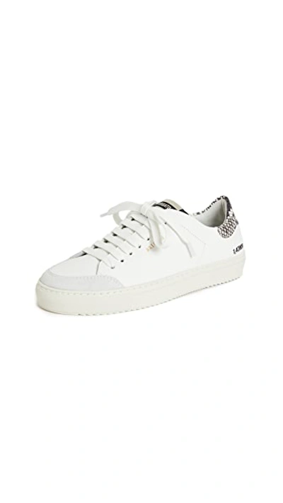 Shop Axel Arigato Clean 90 Triple Animal Sneakers In White/snake/black
